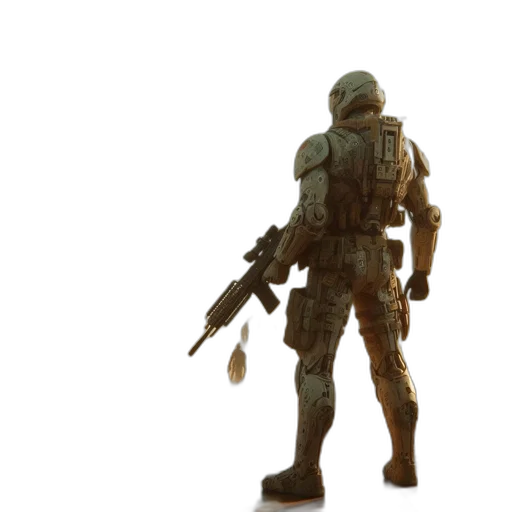 weapon, robot, staff, creature transparent PNG cut-out