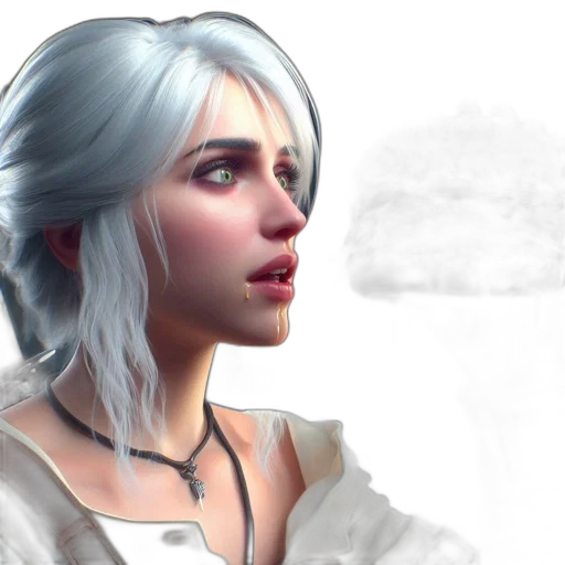 face, fantasy art, concept art, photorealistic transparent PNG cut-out