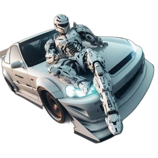 car, robot, weapon, concept art transparent PNG cut-out