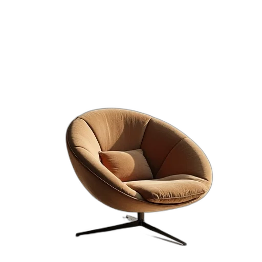 furniture, hair, 3d render, earth tones transparent PNG cut-out