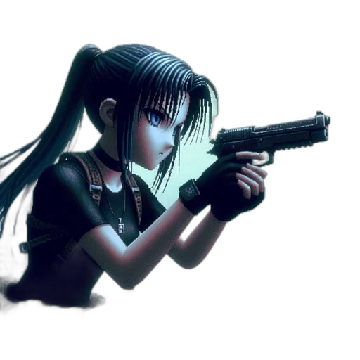 weapon, robot, staff, cyberpunk transparent PNG cut-out