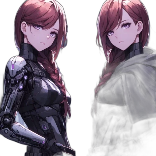 robot, weapon, jacket, sword transparent PNG cut-out