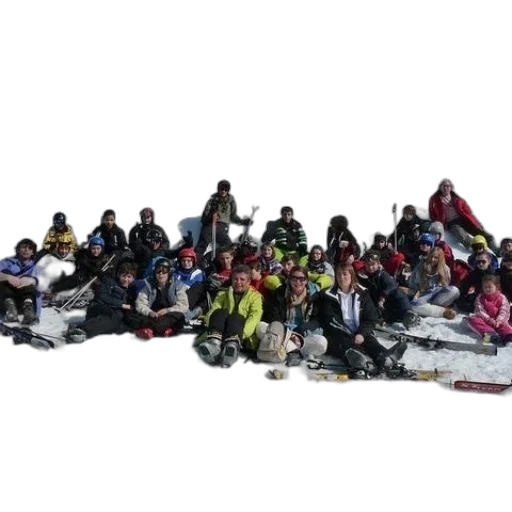 staff, snow, group, people transparent PNG cut-out