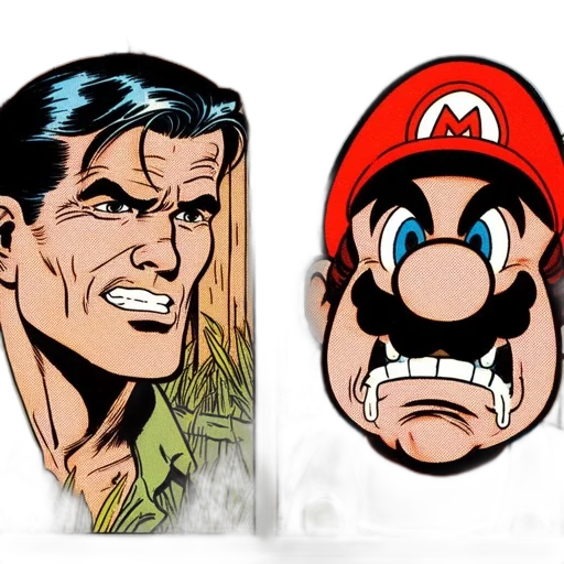 mask, face, comic book art, cartoon transparent PNG cut-out