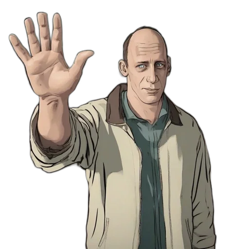 jacket, face, staff, mask transparent PNG cut-out