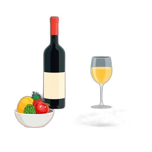 food, bottle, 3d render, photorealistic transparent PNG cut-out