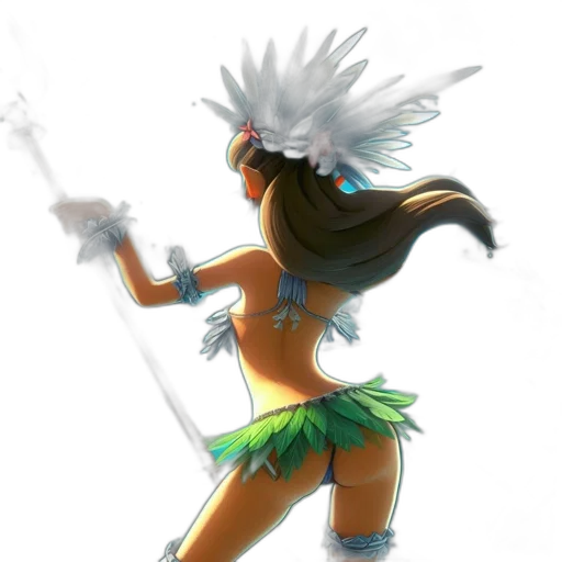 staff, concept art, fantasy art, 3d render transparent PNG cut-out