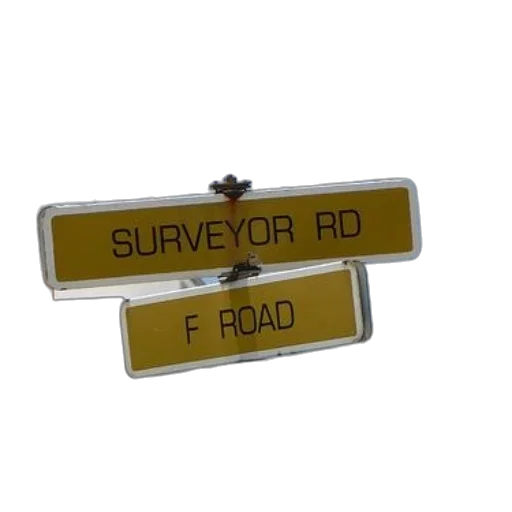 3d render, street, sign, surveyor transparent PNG cut-out