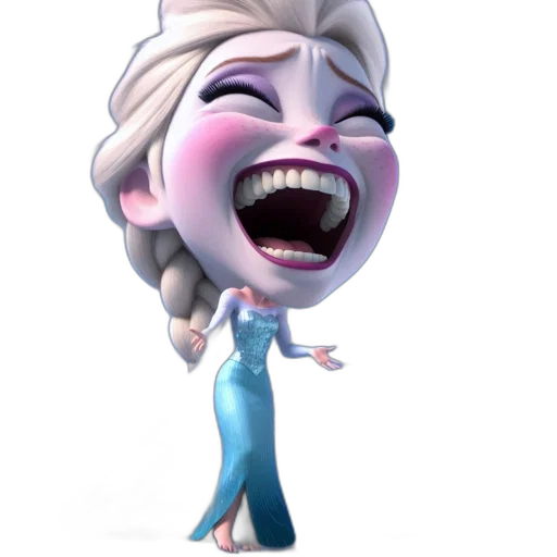 face, staff, dress, 3d render transparent PNG cut-out