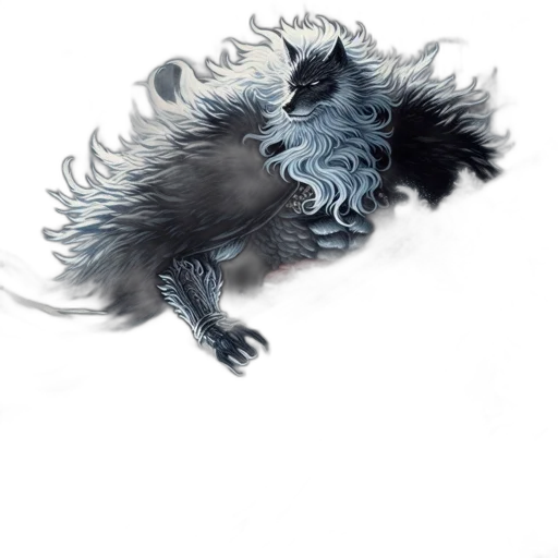dragon, hair, creature, animal transparent PNG cut-out