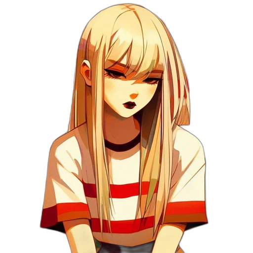 face, dress, hair, staff transparent PNG cut-out