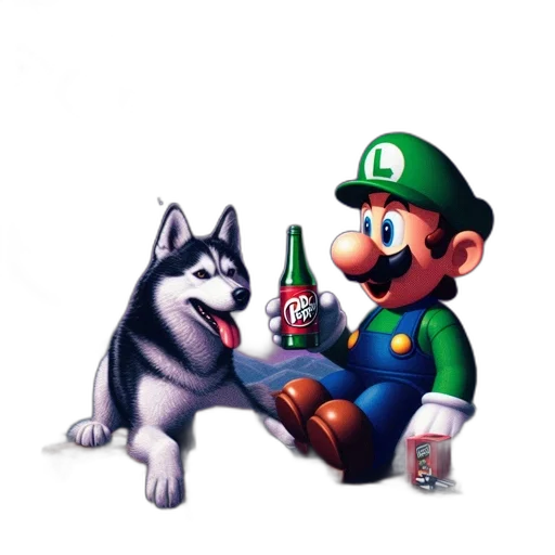 bottle, animal, pixel art, concept art transparent PNG cut-out