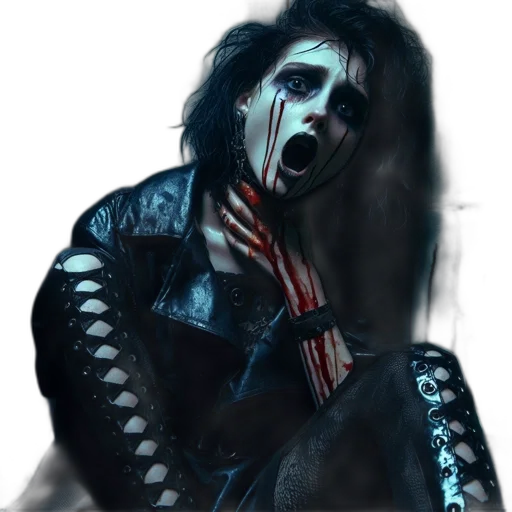 jacket, face, creature, concept art transparent PNG cut-out