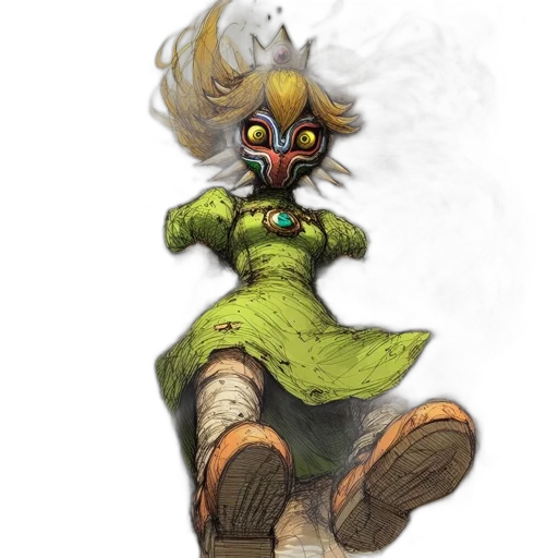 mask, creature, staff, face transparent PNG cut-out