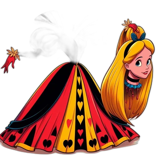 dress, crown, hair, mask transparent PNG cut-out
