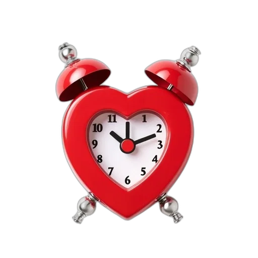 jewelry, red, heart, clock transparent PNG cut-out