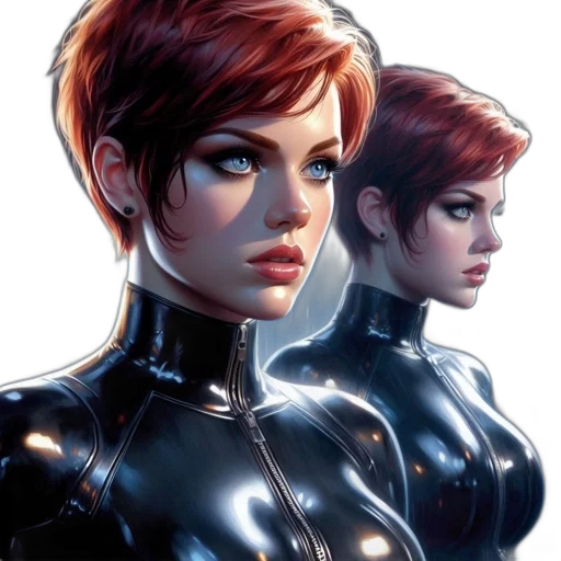 comic book art, concept art, fantasy art, cyberpunk transparent PNG cut-out