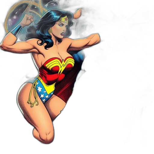 comic book art, concept art, cartoon, fantasy art transparent PNG cut-out
