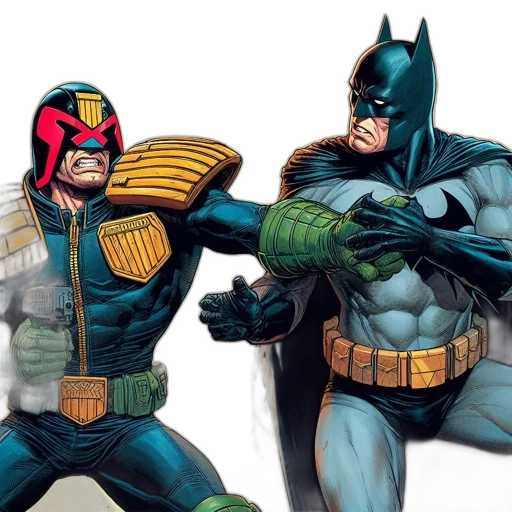 comic book art, concept art, iconic, characters transparent PNG cut-out