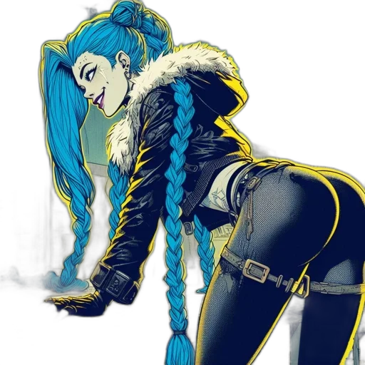 staff, jacket, weapon, comic book art transparent PNG cut-out