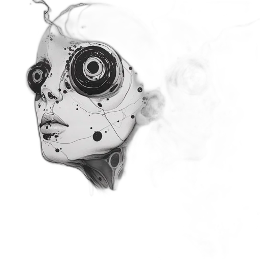 mask, robot, face, creature transparent PNG cut-out