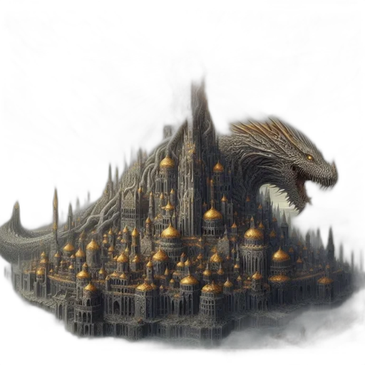 dragon, crown, creature, animal transparent PNG cut-out