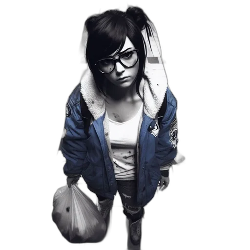 jacket, face, mask, photorealistic transparent PNG cut-out