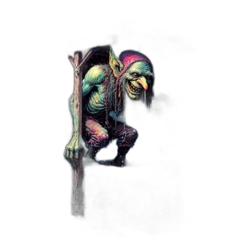 creature, mask, robot, staff transparent PNG cut-out