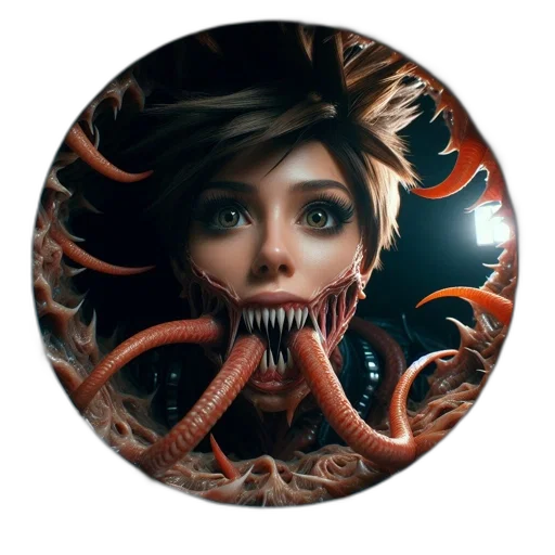 creature, mask, face, hair transparent PNG cut-out