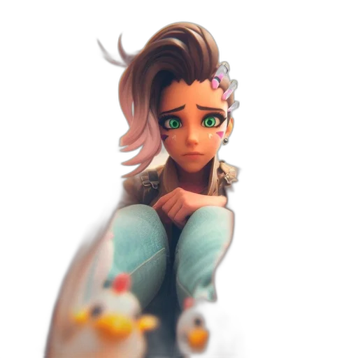 dress, staff, face, jewelry transparent PNG cut-out