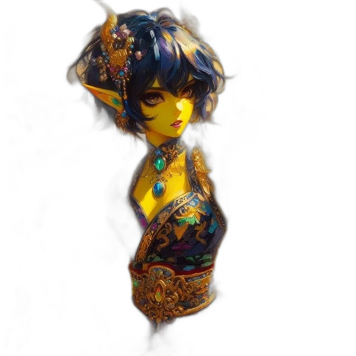 dress, jewelry, fantasy art, concept art transparent PNG cut-out