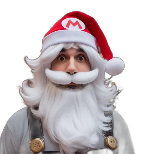 hat, 3d render, concept art, santa transparent PNG cut-out