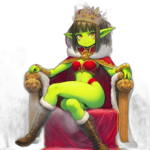 crown, staff, dragon, fantasy art transparent PNG cut-out
