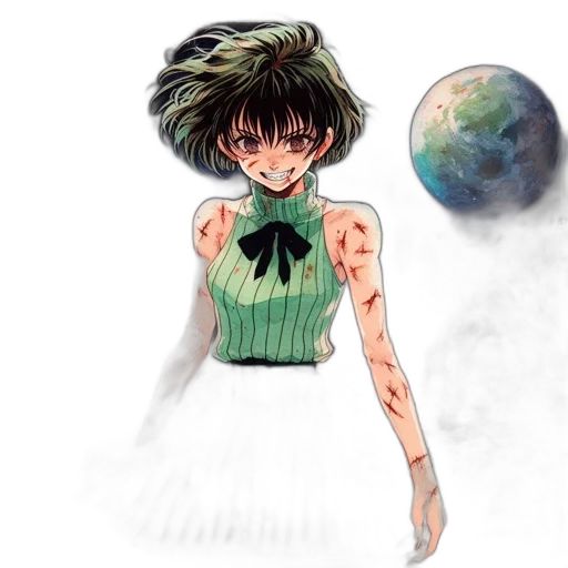 dress, creature, anime, concept art transparent PNG cut-out