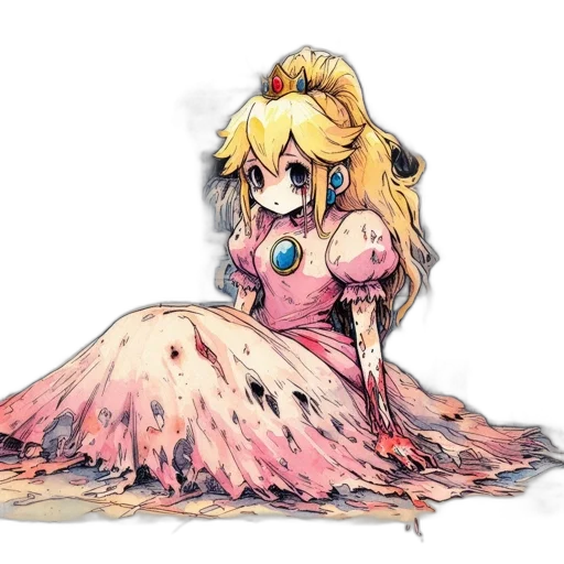 dress, hair, creature, crown transparent PNG cut-out