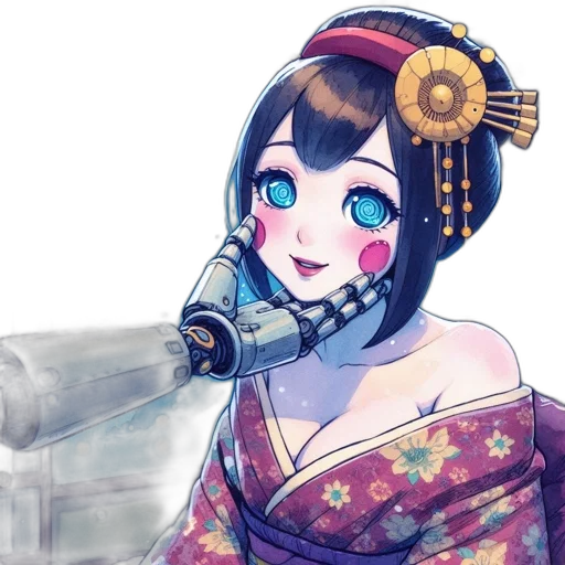 staff, robot, weapon, flower transparent PNG cut-out