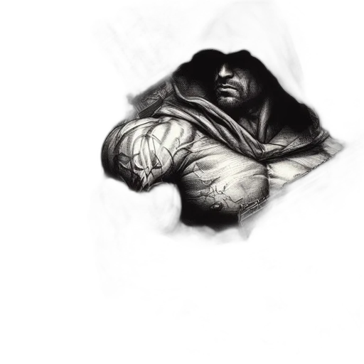 mask, face, jacket, sword transparent PNG cut-out