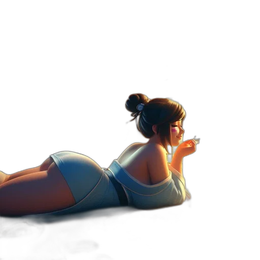 dress, staff, concept art, 3d render transparent PNG cut-out