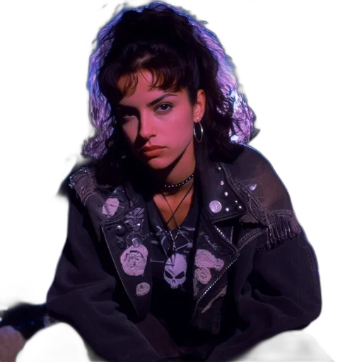 jacket, hair, face, photorealistic transparent PNG cut-out