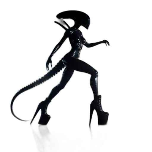 robot, creature, shoes, staff transparent PNG cut-out