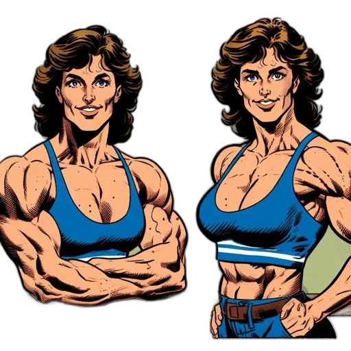 comic book art, cartoon, concept art, two transparent PNG cut-out