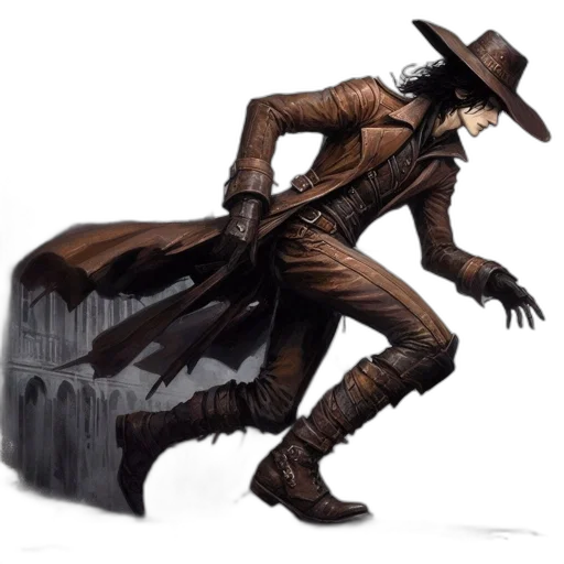 hat, creature, robot, staff transparent PNG cut-out