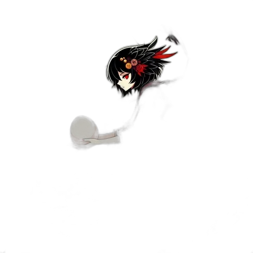 weapon, hair, staff, mask transparent PNG cut-out