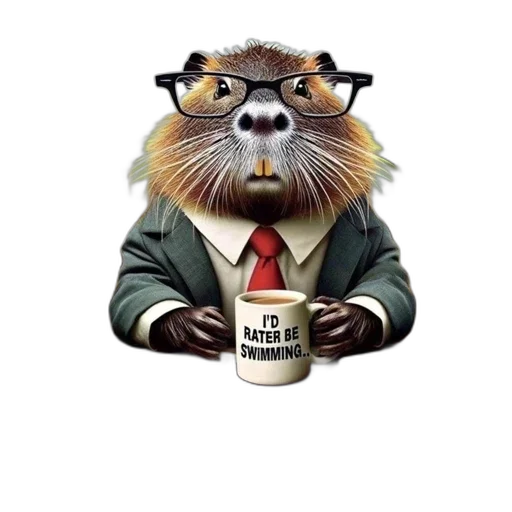 staff, animal, cartoon, 3d render transparent PNG cut-out
