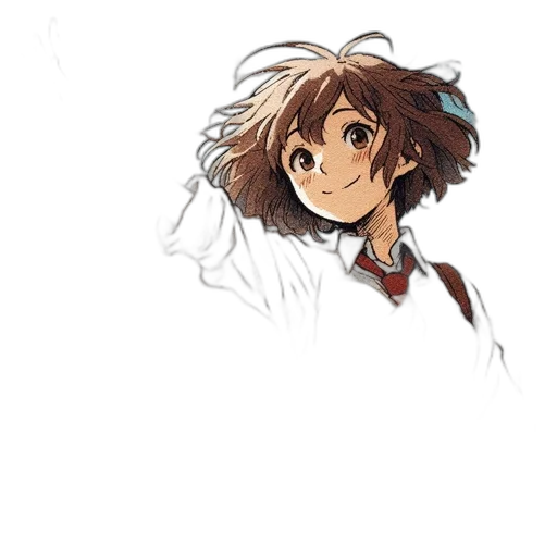 hair, face, staff, creature transparent PNG cut-out