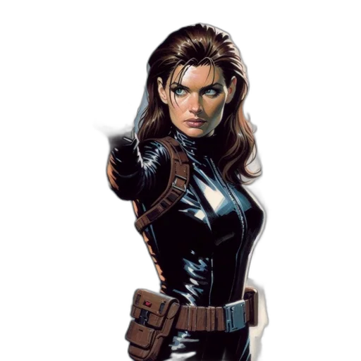 comic book art, concept art, fantasy art, photorealistic transparent PNG cut-out