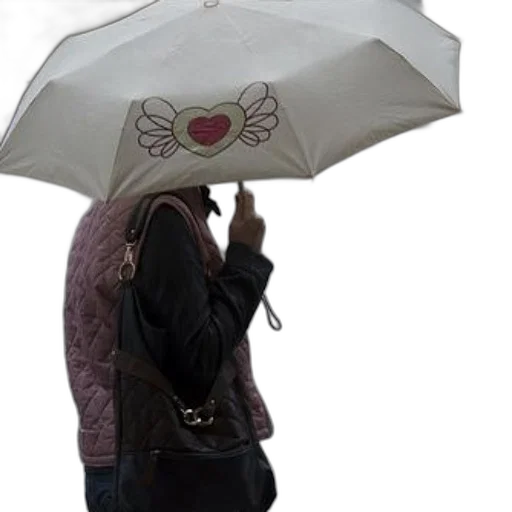 umbrella, jacket, hat, staff transparent PNG cut-out