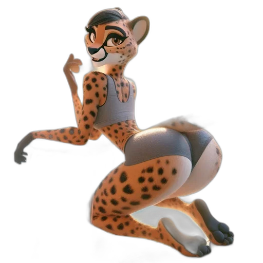 animal, creature, staff, 3d render transparent PNG cut-out