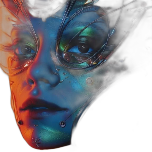 mask, face, photorealistic, 3d render transparent PNG cut-out