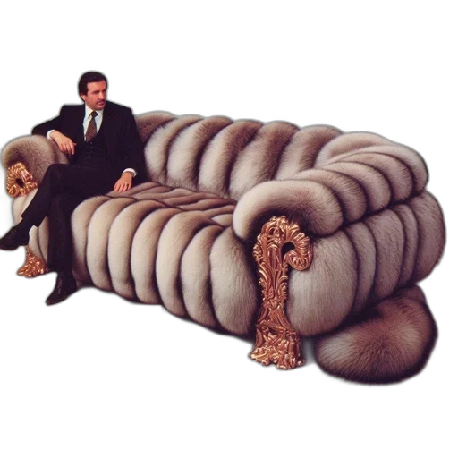 furniture, jacket, hair, animal transparent PNG cut-out